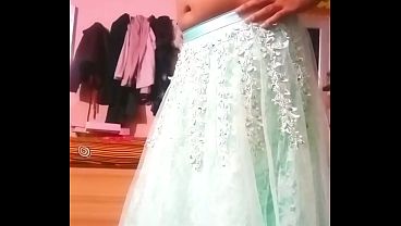 Travesti Indiana Faz Sexo Caseiro Real Debaixo Do Lehanga Azul